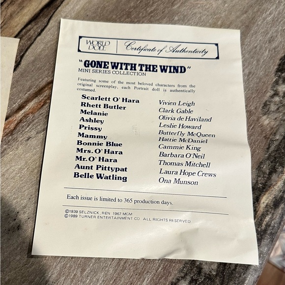 Vintage 1989 Gone With The Wind Prissy #71071, Box with Minor Damage. - Picture 10 of 10